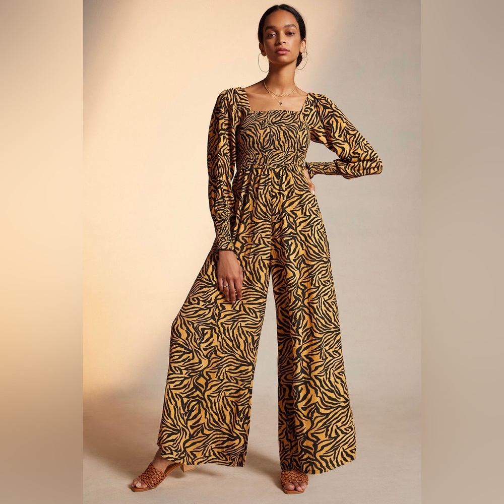 Kachel x Anthropologie Tiger Print jumpsuit!